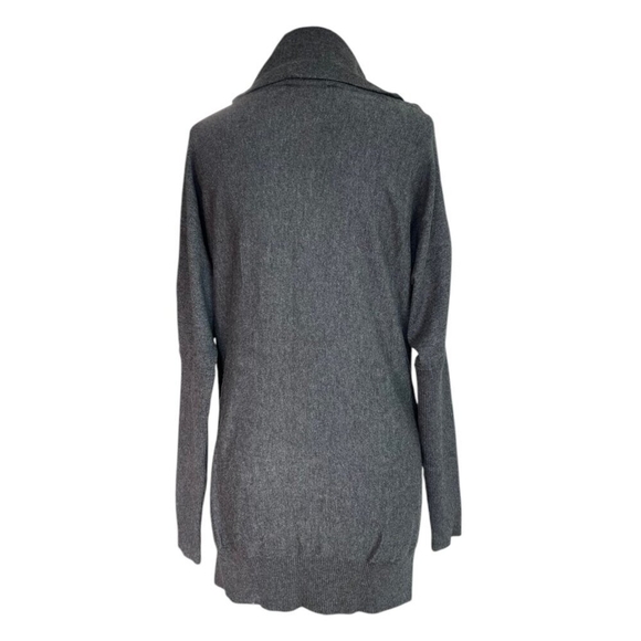 Women’s Dress MICHAEL KORS Turtle Neck Sweater Dress Grey Shoulder Zip Dress - Picture 9 of 10